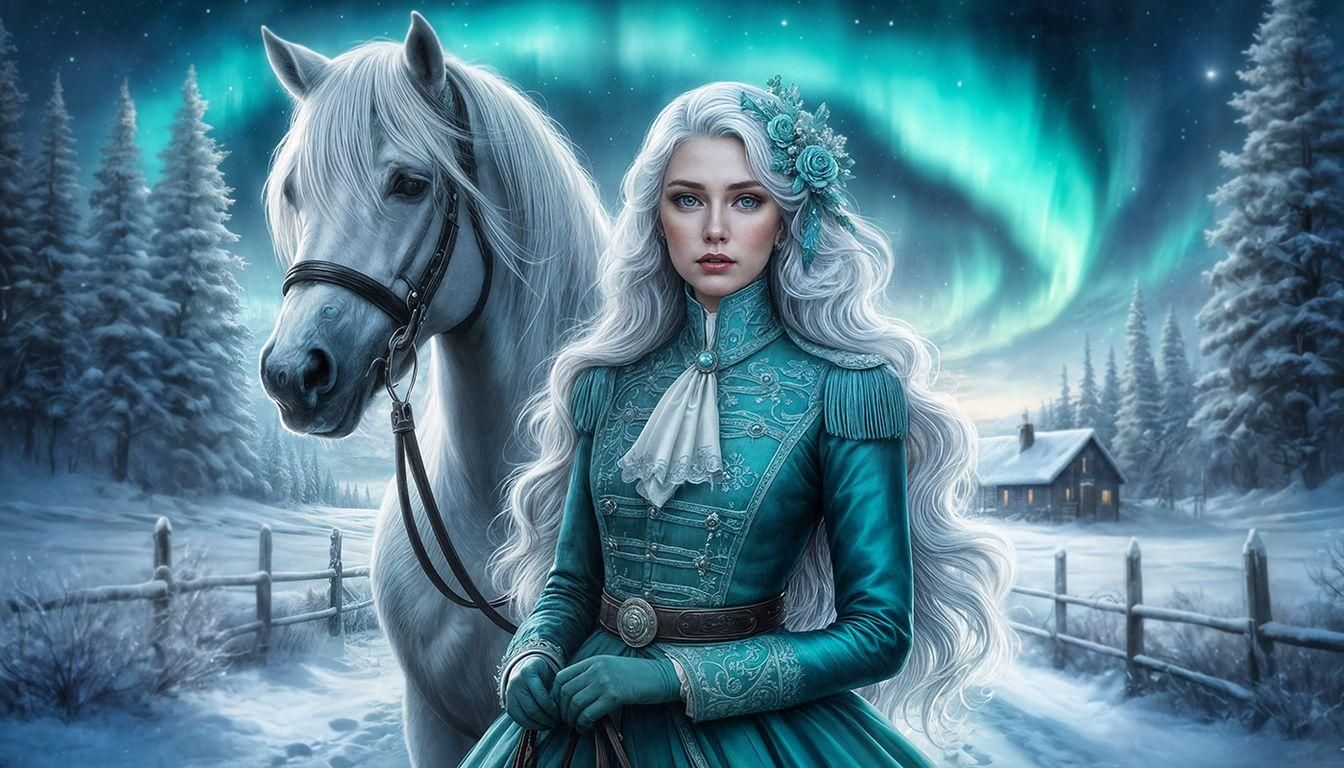 Turquoise Aurora Borealis