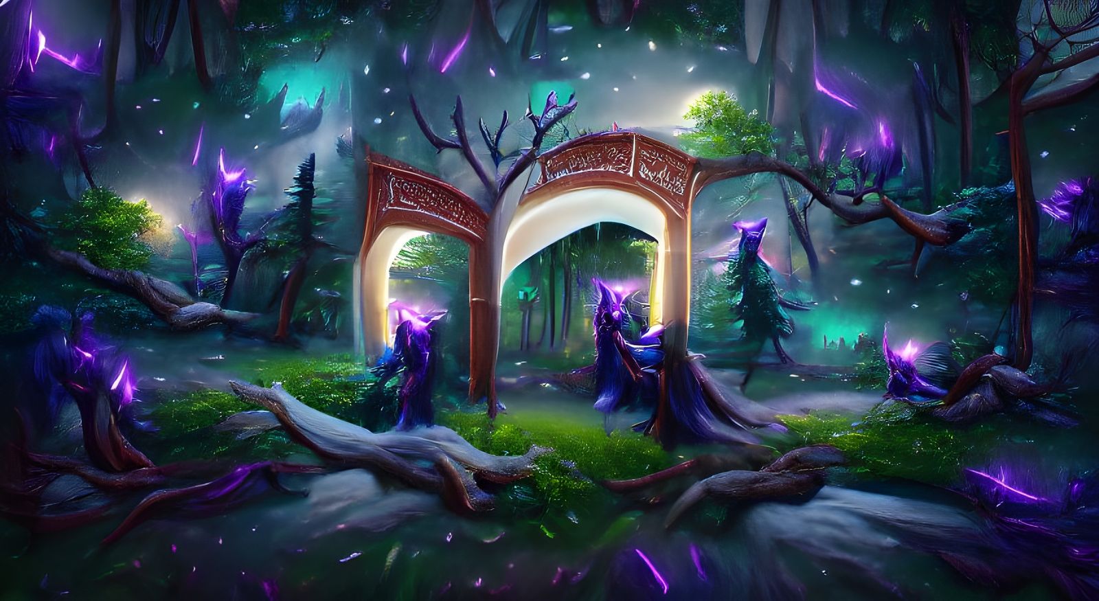 Night Elf Archway in Enchanted Forest
