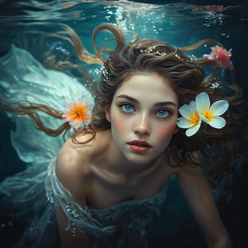 Beneath the Waves: An Aphrodite-Inspired Nymph