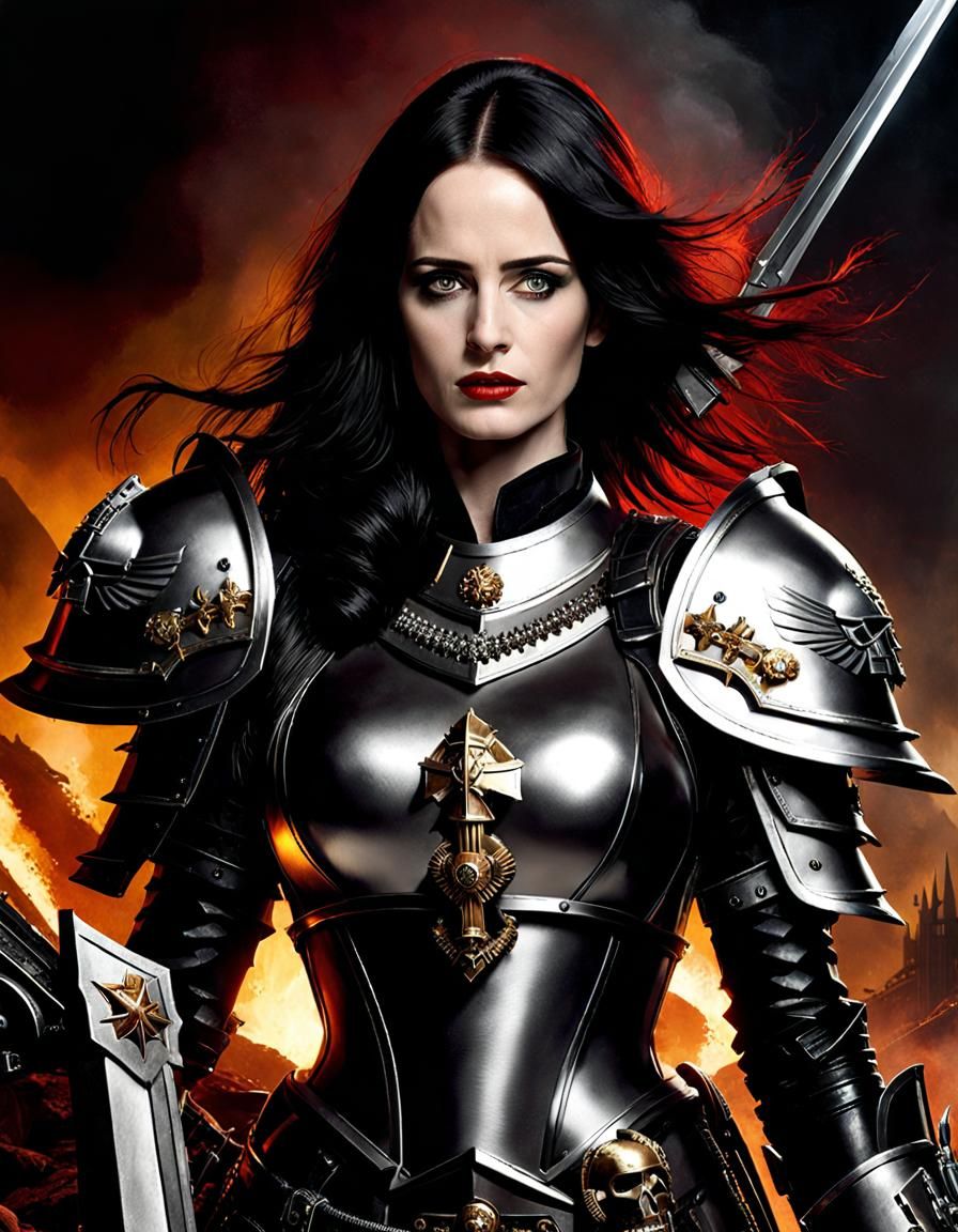 Sister of Battle in Ornate Power Armor