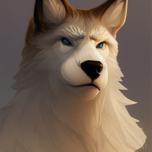 Detailed Furry Portrait in Trending Art Style