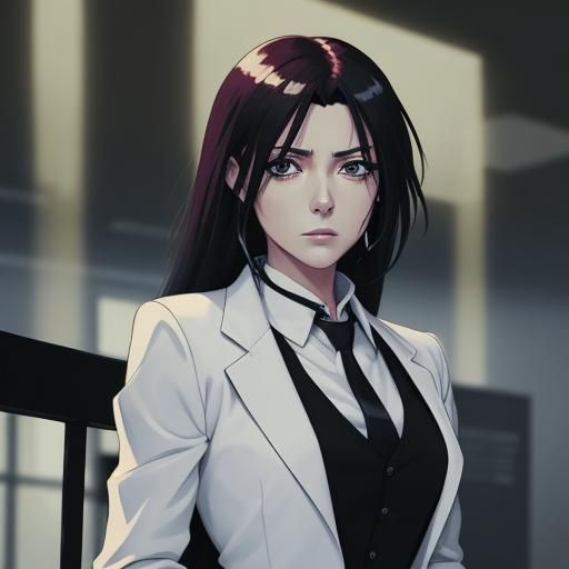 Dramatic Agent Scene in Anime Style