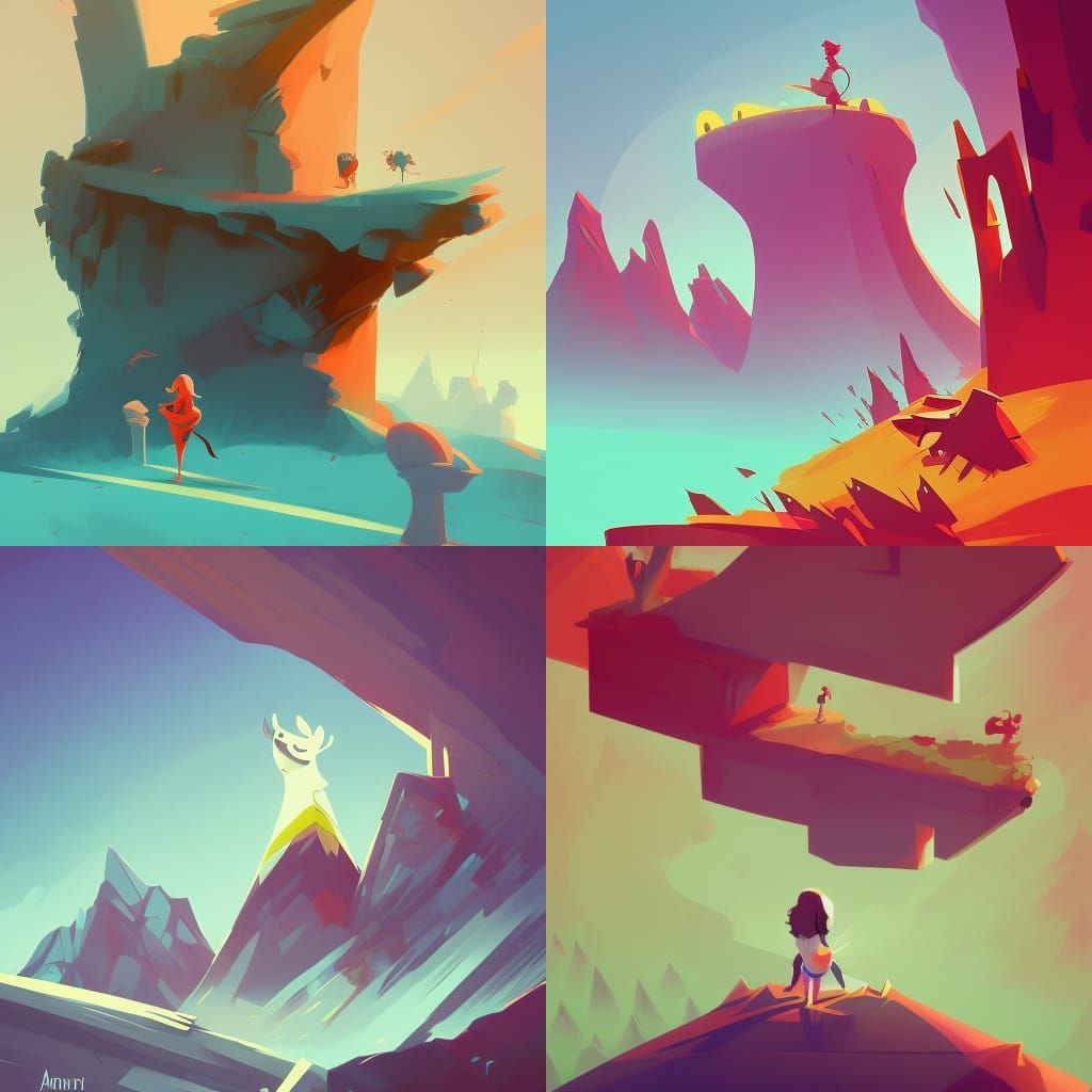 Abstract Geometric Art in Monochromatic Style