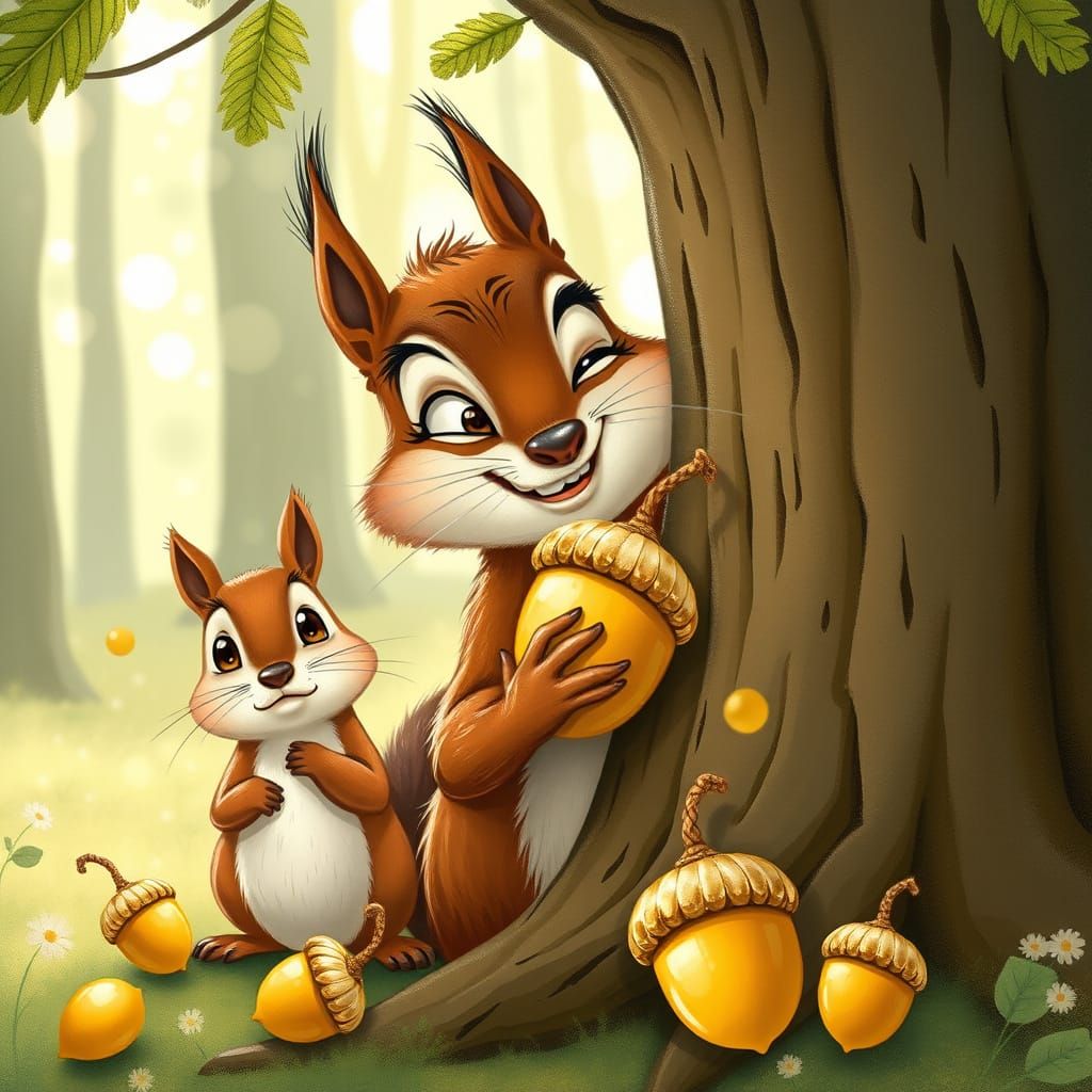 Skwindle's golden acorn prank