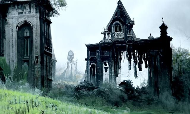 Haunted Victorian House in Sinister Gothic Style