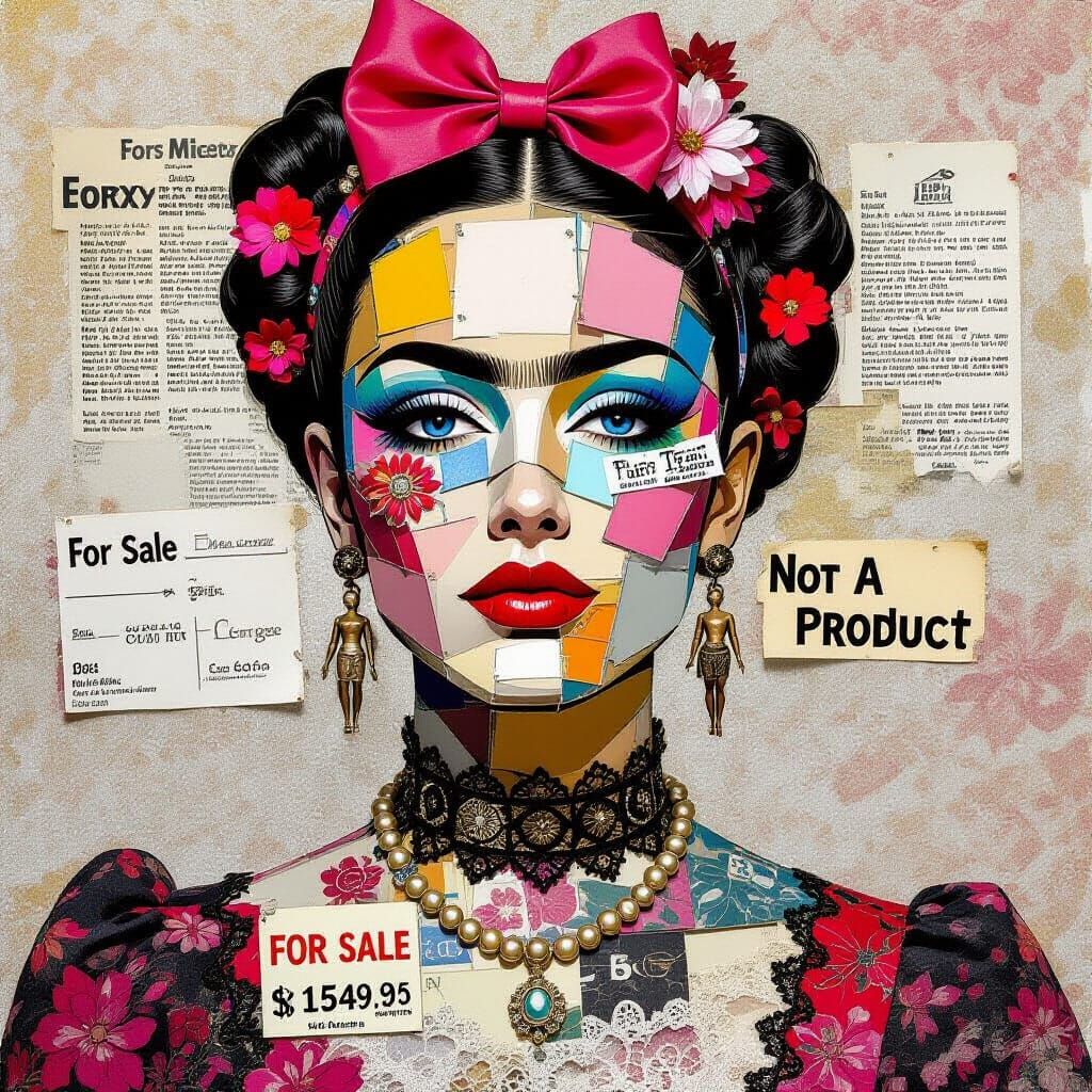 Fragmented Woman: Surreal Feminist Pop Art Collage