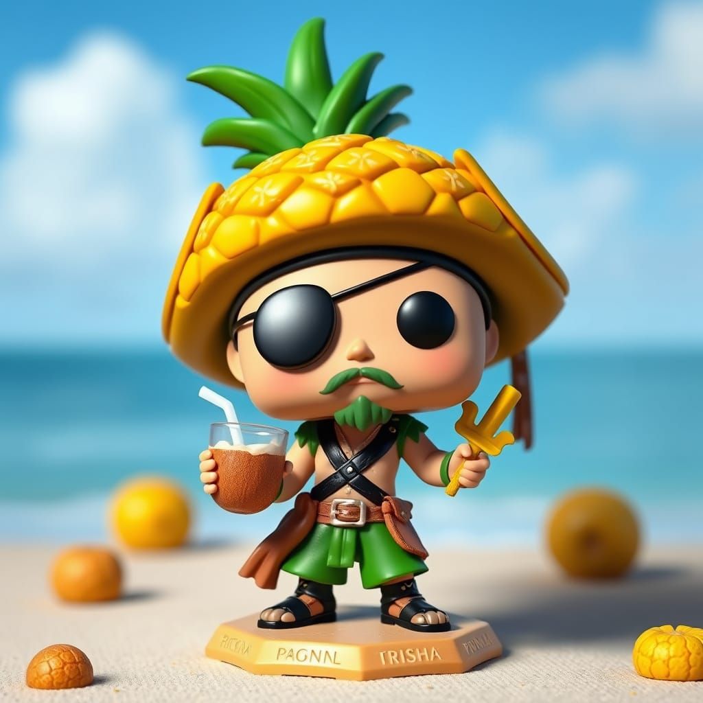 Tropical Pirate Funko Pop in 3D Anime Style