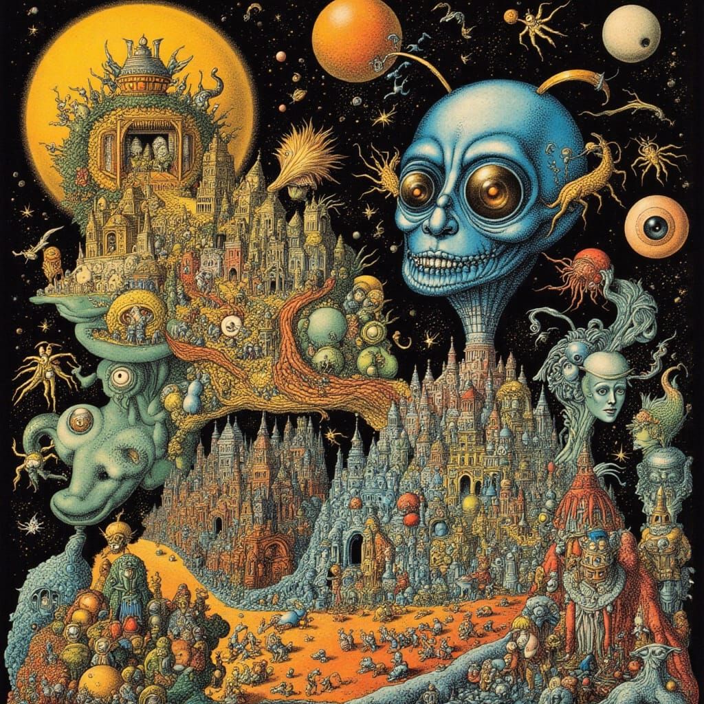 Surreal Pinball World in Dali Style