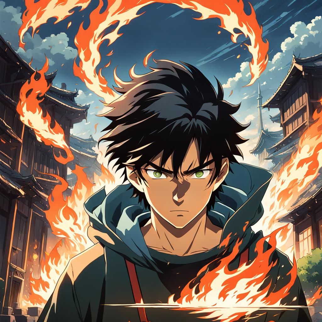Angry Young Man with Fire Magic: Studio Ghibli Anime