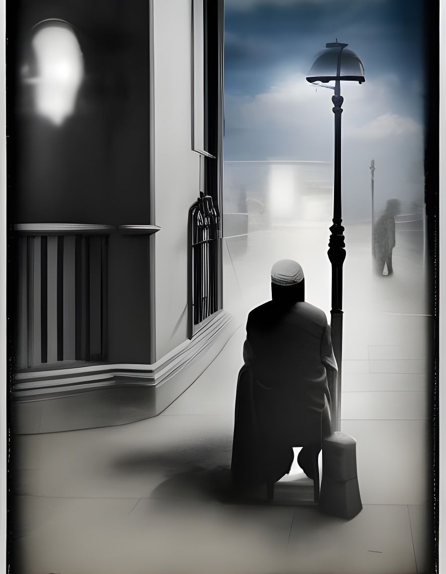 Film Noir Cafe Scene with Dynamic Lighting