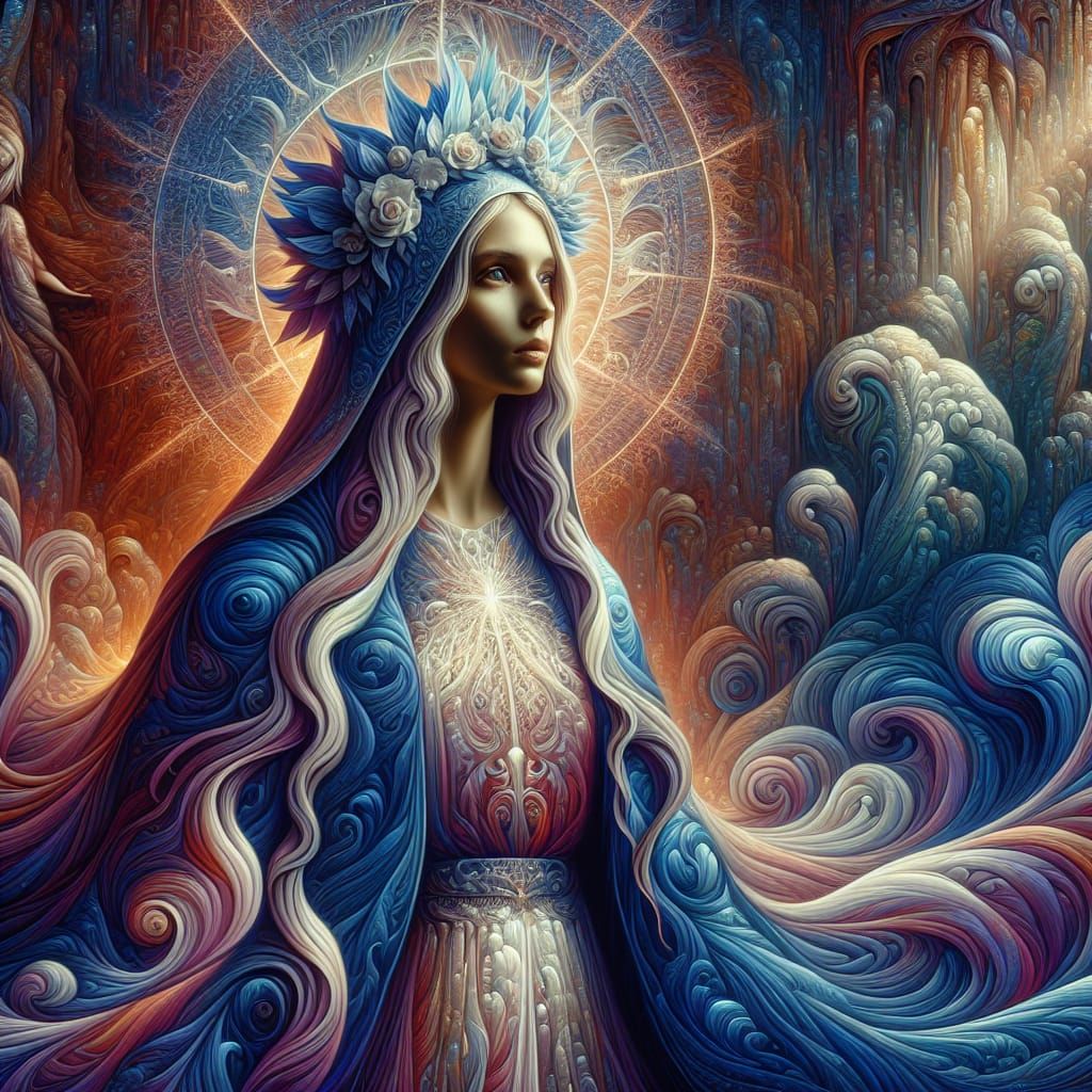 Holy Mary, Queen of Peace: Fantasy Matte Painting