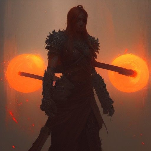 Orange Sun Warrior: Dark Fantasy Concept Art