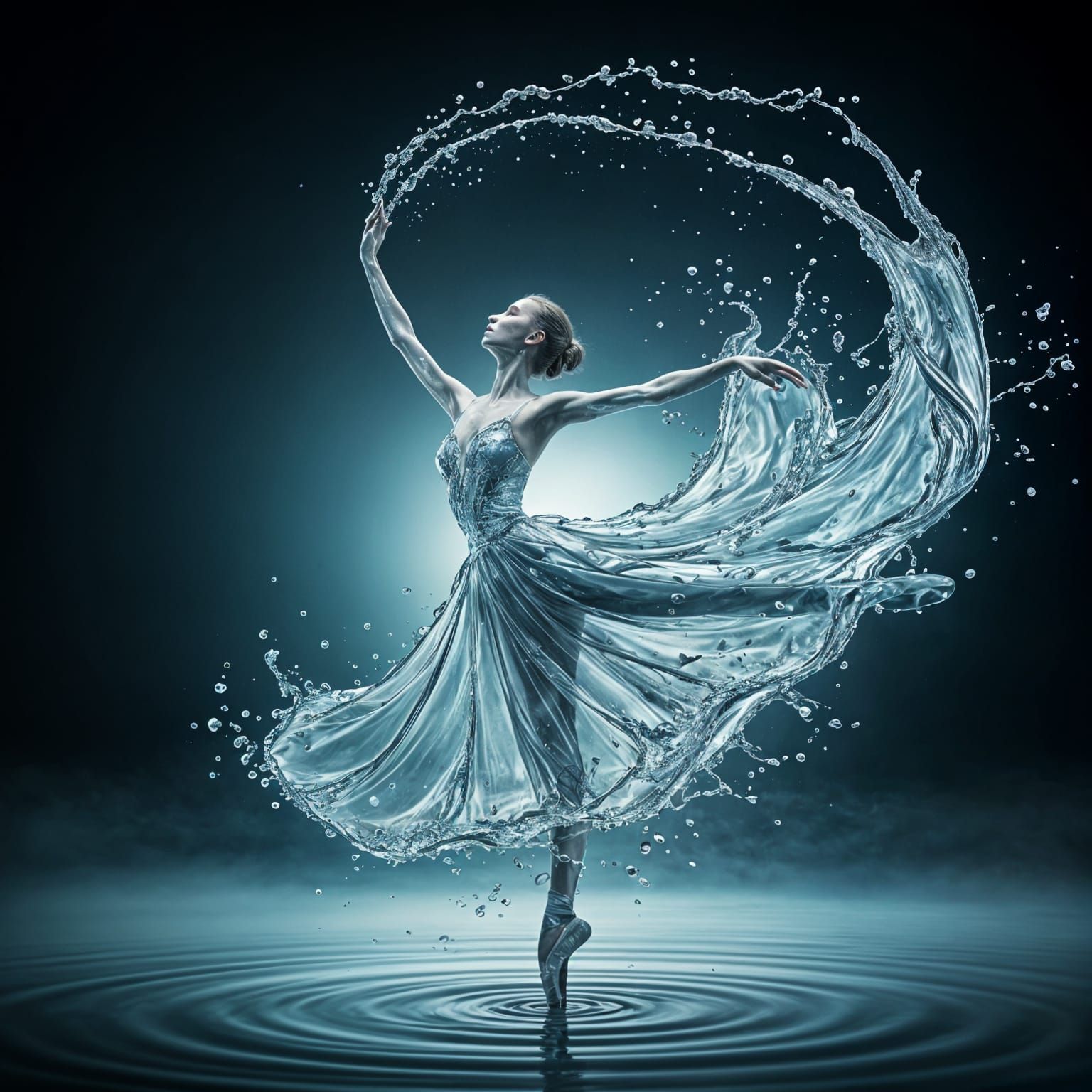 Serenely Twirling Water Goddess