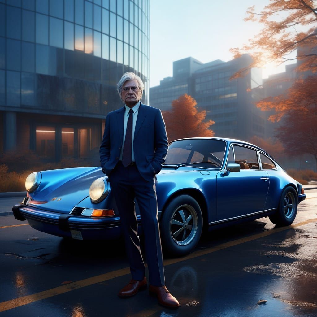 Exhausted Executive Finds Solace in 1971 Red Porsche 911