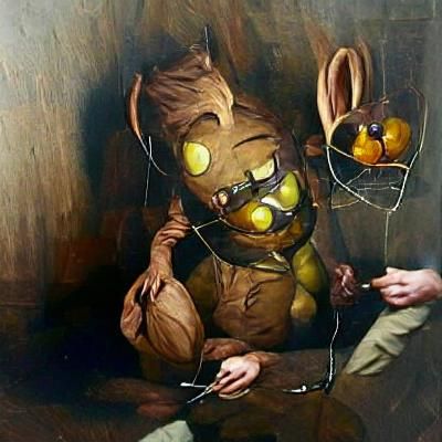 William Afton as Springtrap, Oil Painting