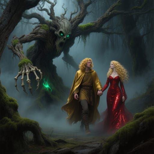 Ancient Tree Spirit Awakens in Ethereal Mist