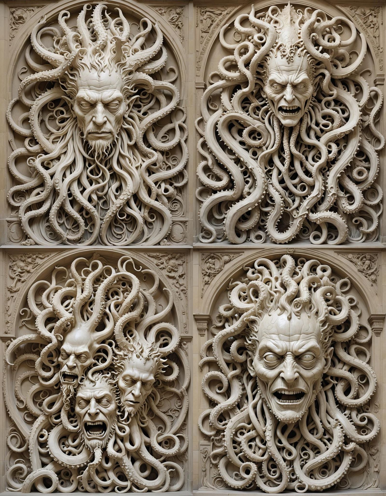 Albino Horned Monster Unleashed in the Louvre