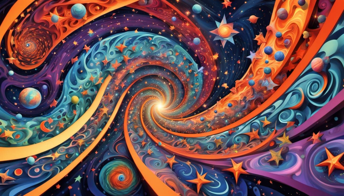 Psychedelic Vortex Tunnel of Cosmic Creation