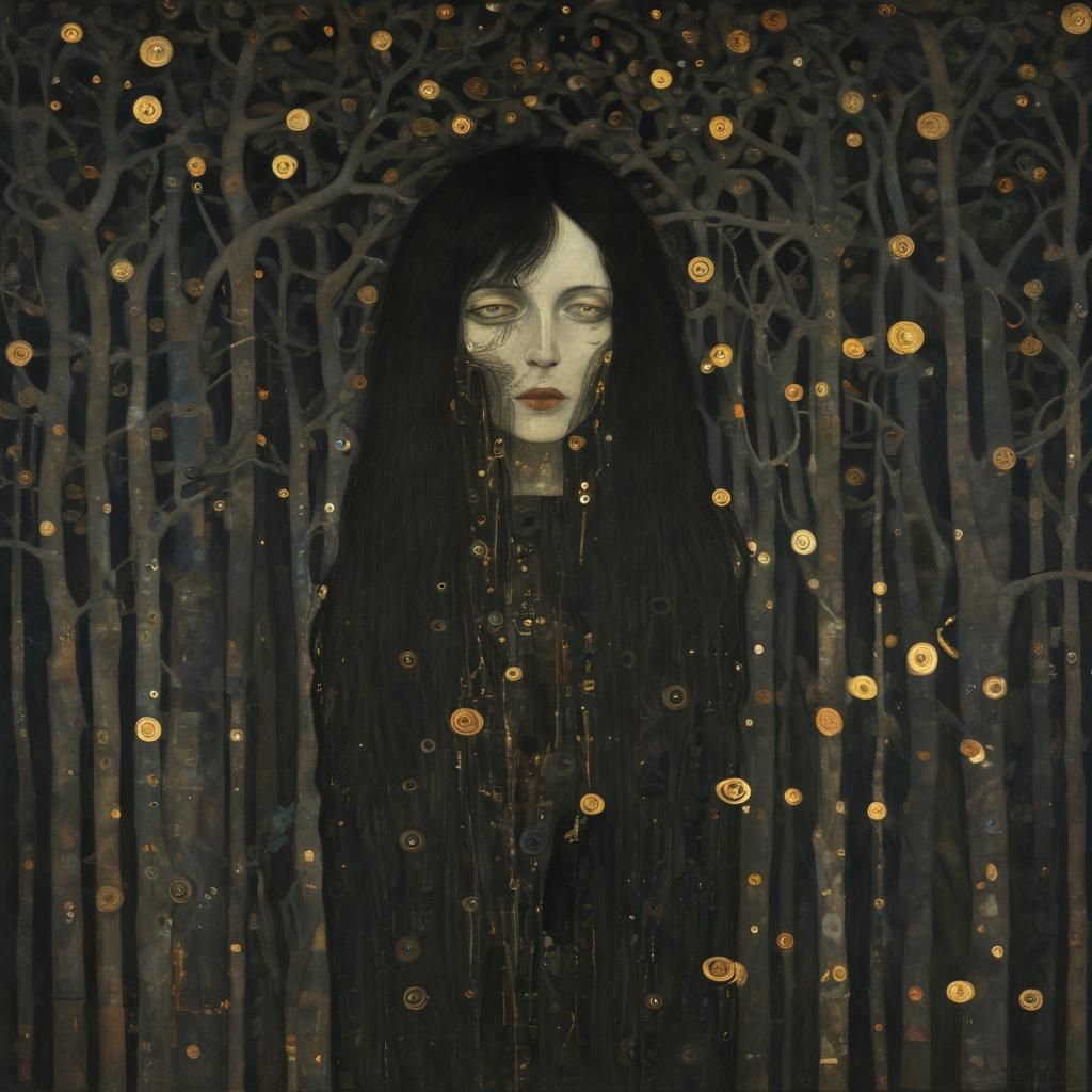 Grimdark Landscape in Style of Klimt