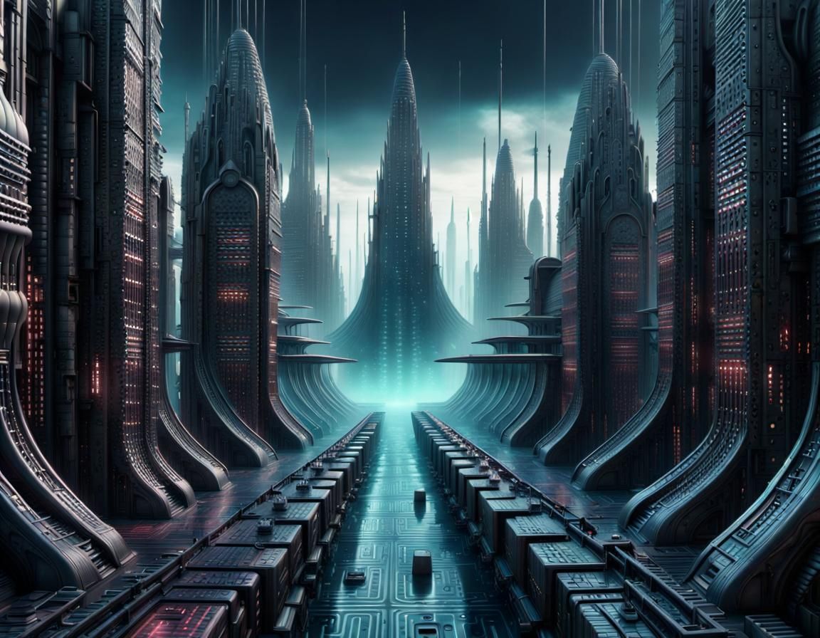 If H.R. Giger was a city planner 5 - The Digital City