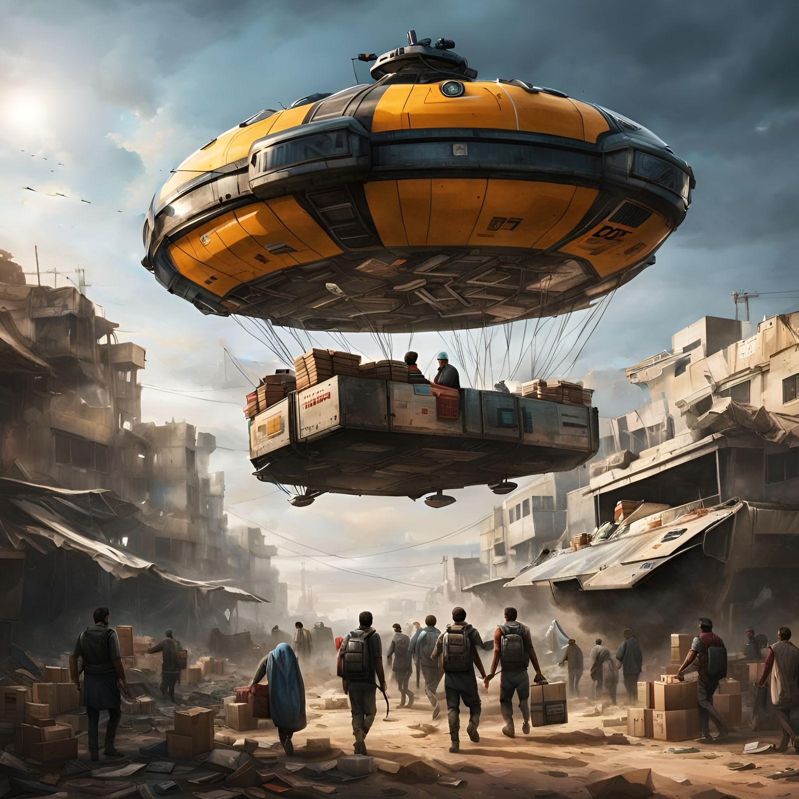 Amazon food delivery drone, Christmas 2049