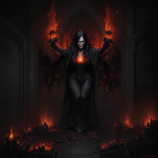 Sinister Hell Spawn in Flames and Shadow