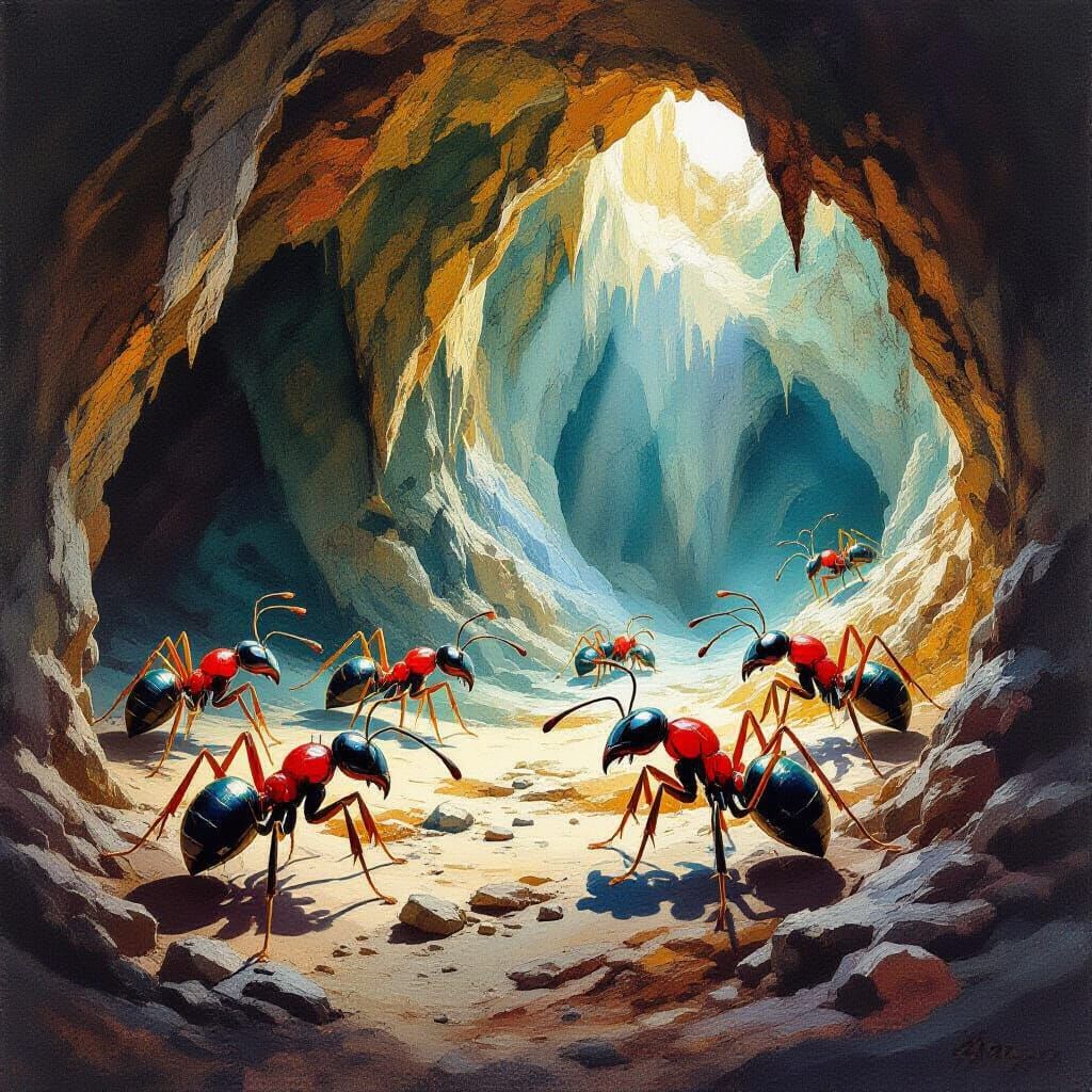 Super Villain Ants Plan World Conquest in Epic Impressionist...