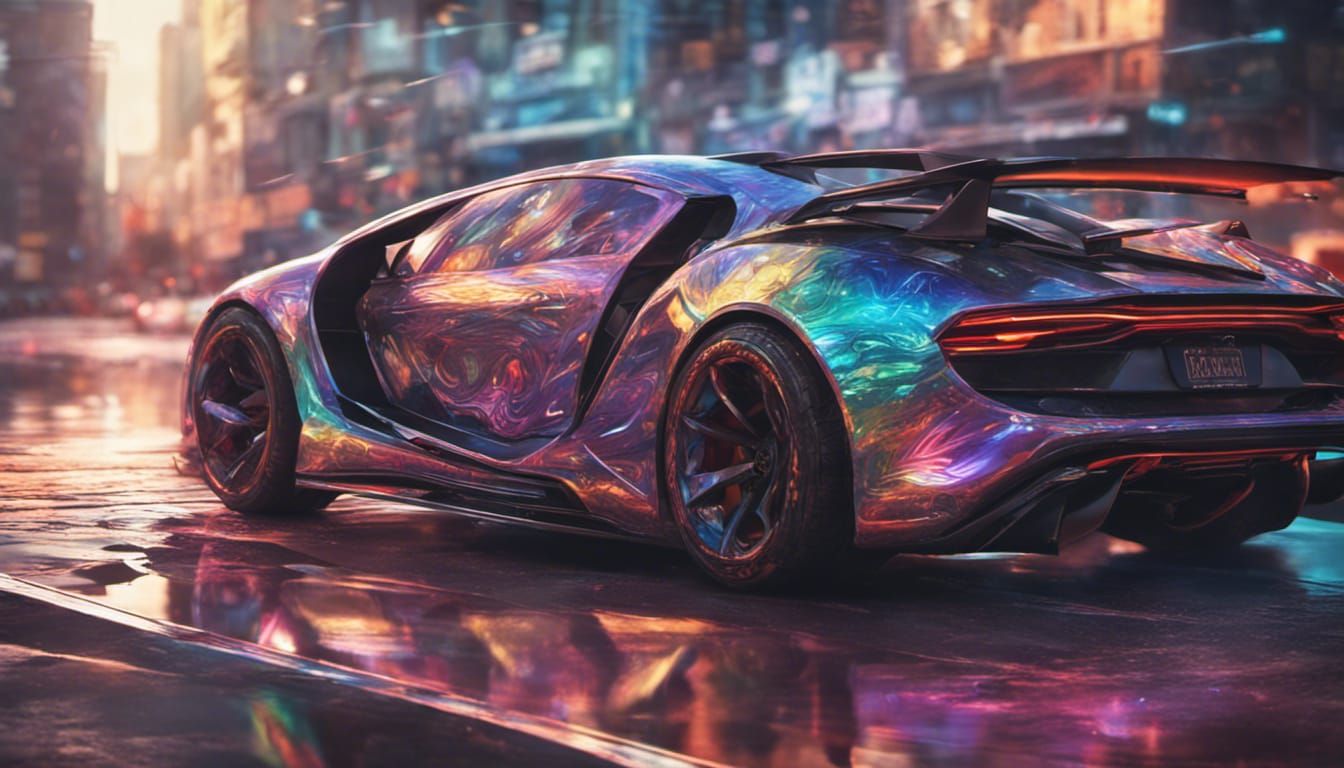 Hyperrealistic Holographic Inserts in Splash Art Style