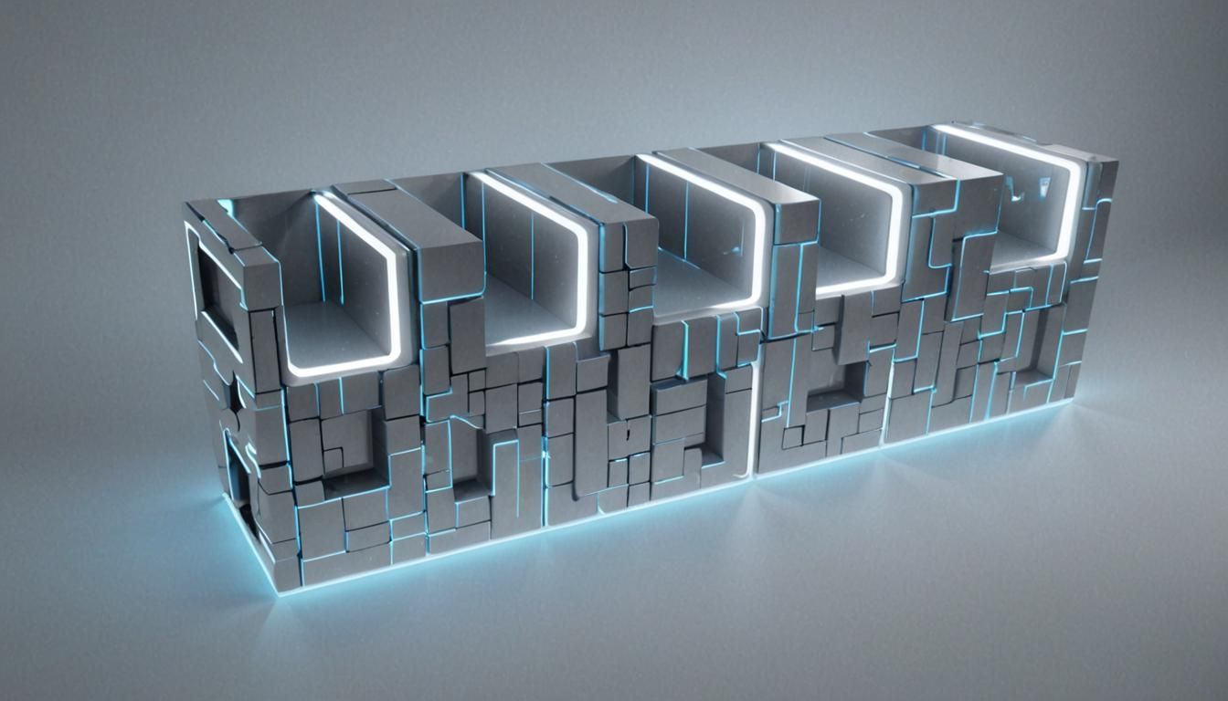 Blue Neon Lights on Digital LED Wall