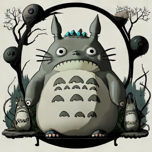 Totoro in Deathcore Style