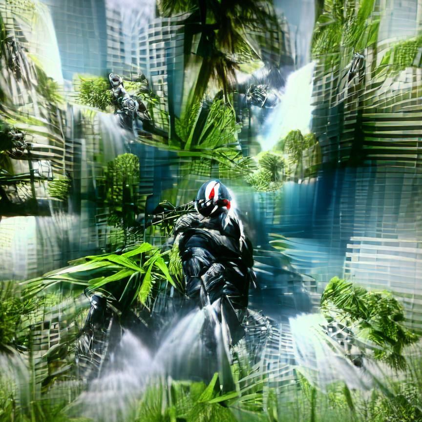 Futuristic Soldier in Advanced Combat Armor