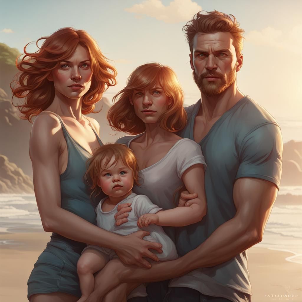 Parker Family Portrait: Dynamic Lighting and Vivid Colors