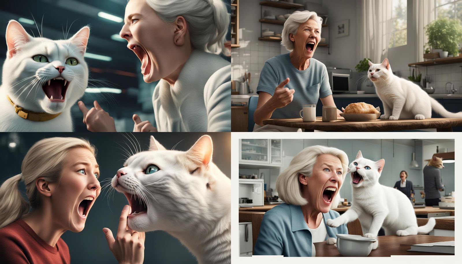 Woman Yelling at Cat Meme in 8k
