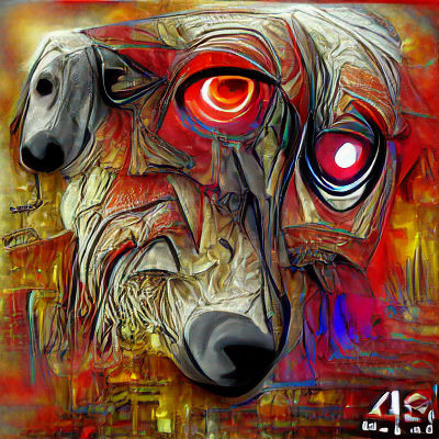 Intense Red Devil Eye Close-Up