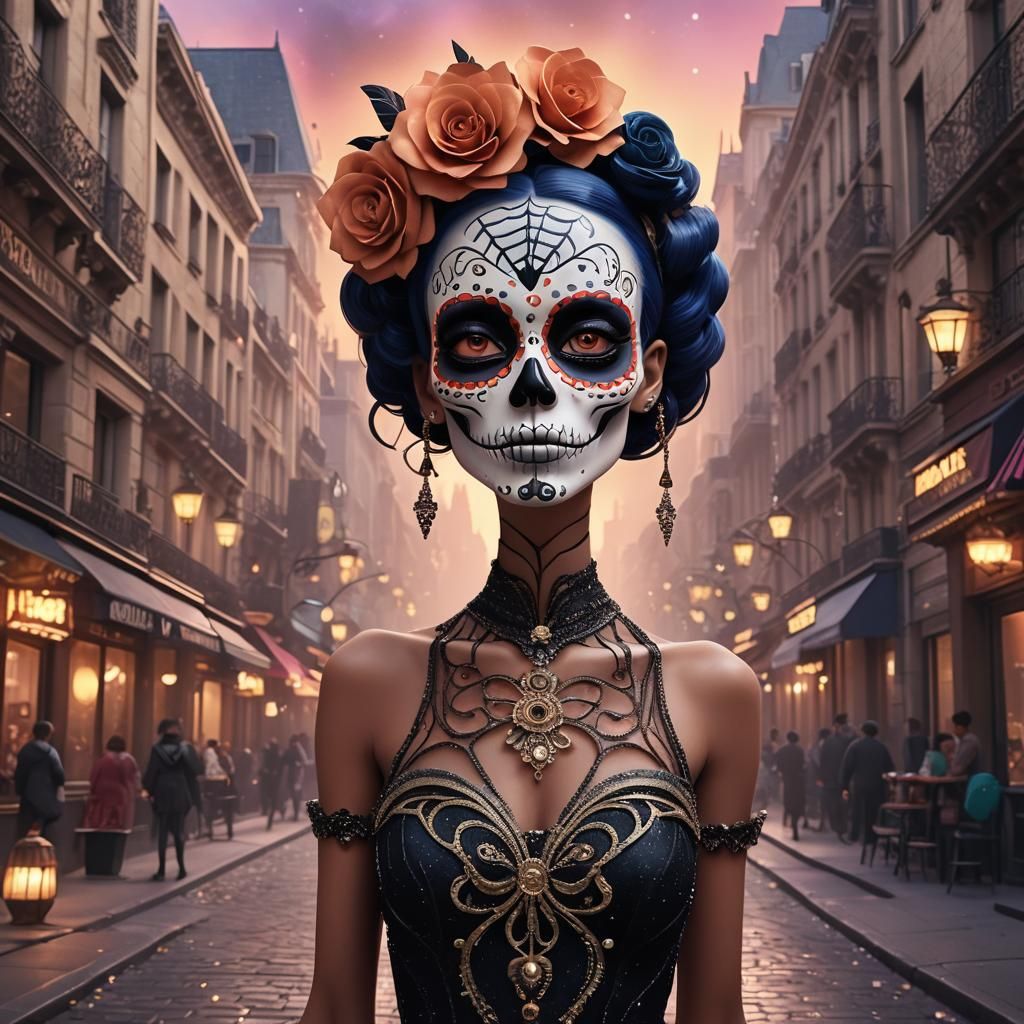 Alien Catrina in Paris, Disney-Inspired Animation