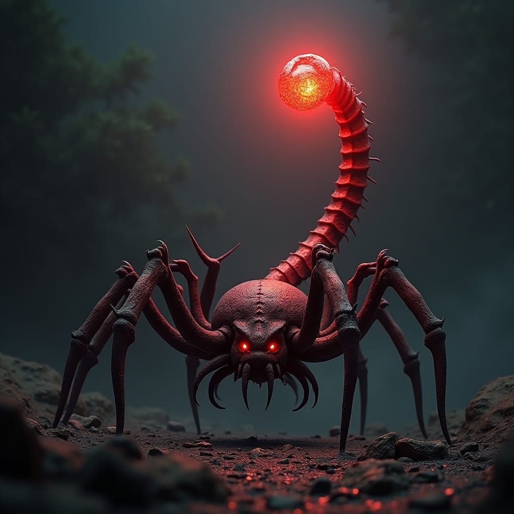 Menacing Spider Chimera Unleashing Deadly Energy