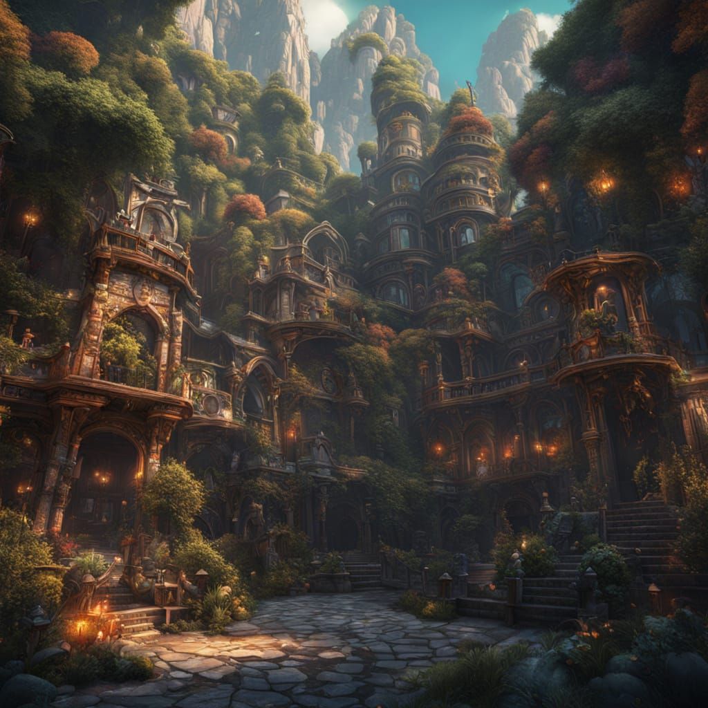 Fantastical World in Deep Color as Unreal Engine 5 Concept A...