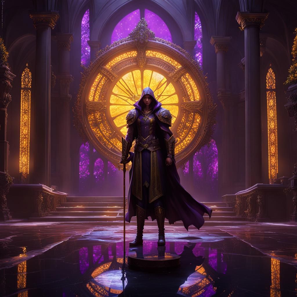 Epic Solo Leveling Scene in Dark Fantasy Style