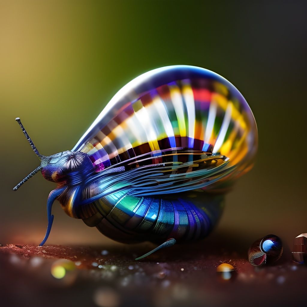 Iridescent baby snail