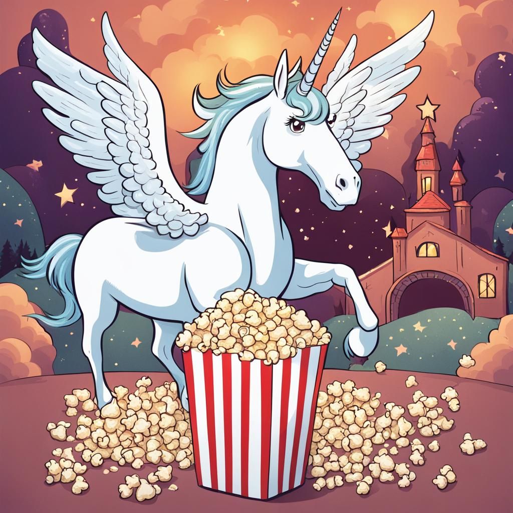 Pegasus Movie Night: A Storybook Illustration