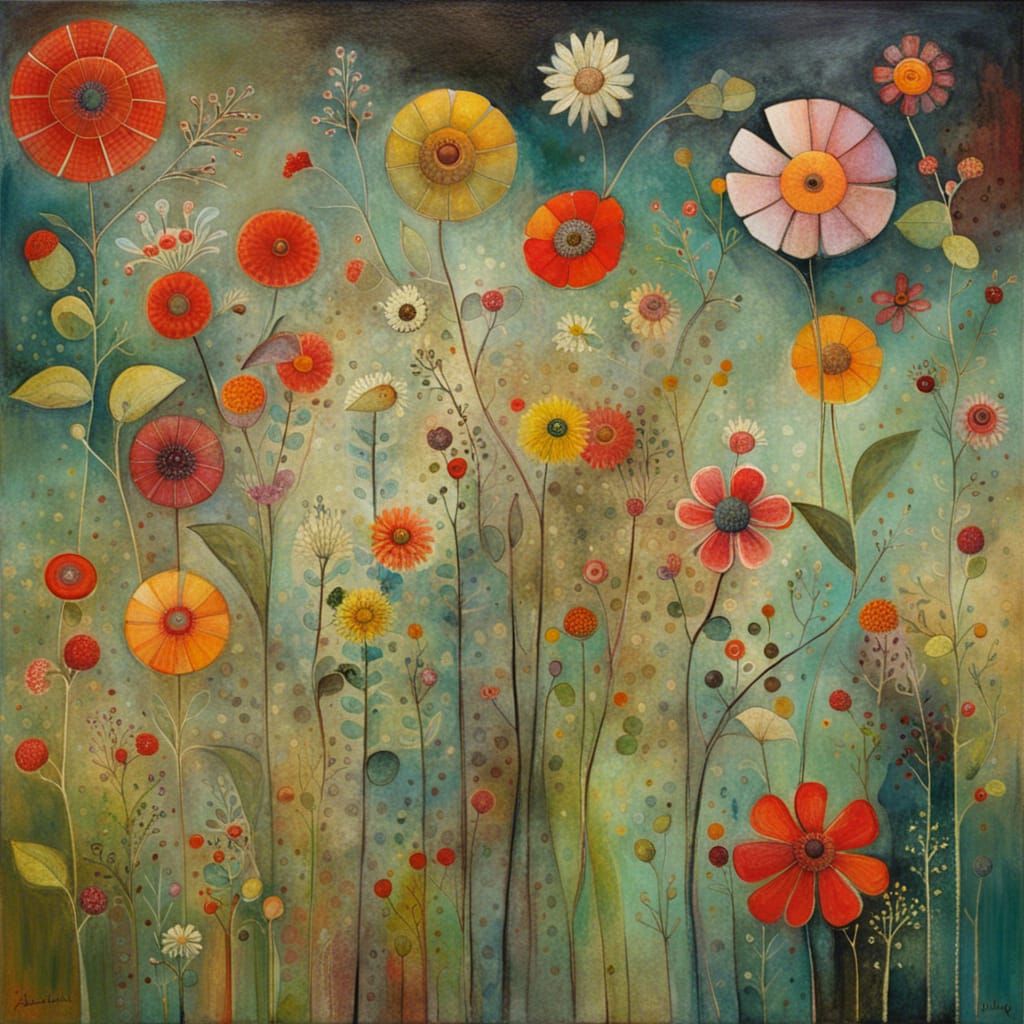 Wildflowers in Impressionistic Style