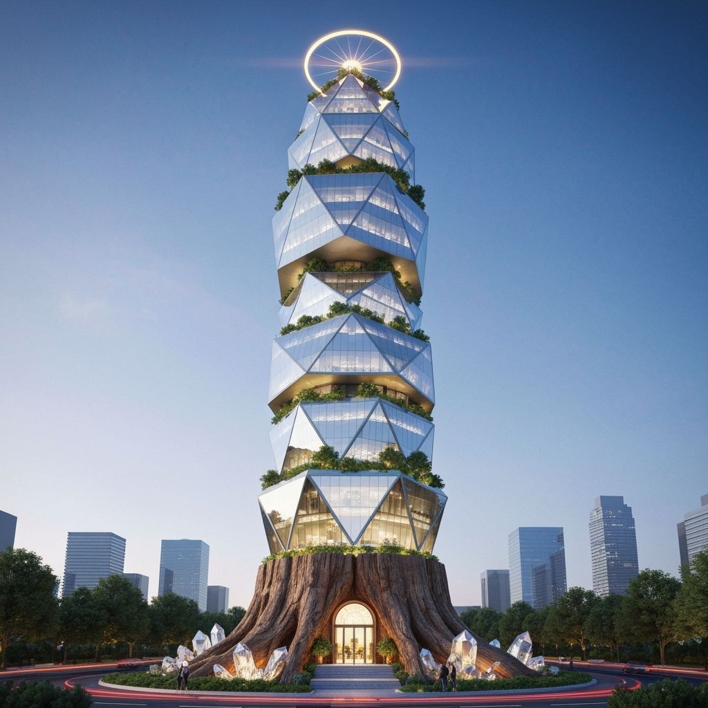 The Root of Angles: Futuristic Organic Skyscraper