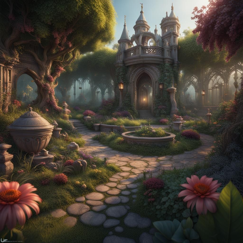Fantastical Garden Utopia Concept Art
