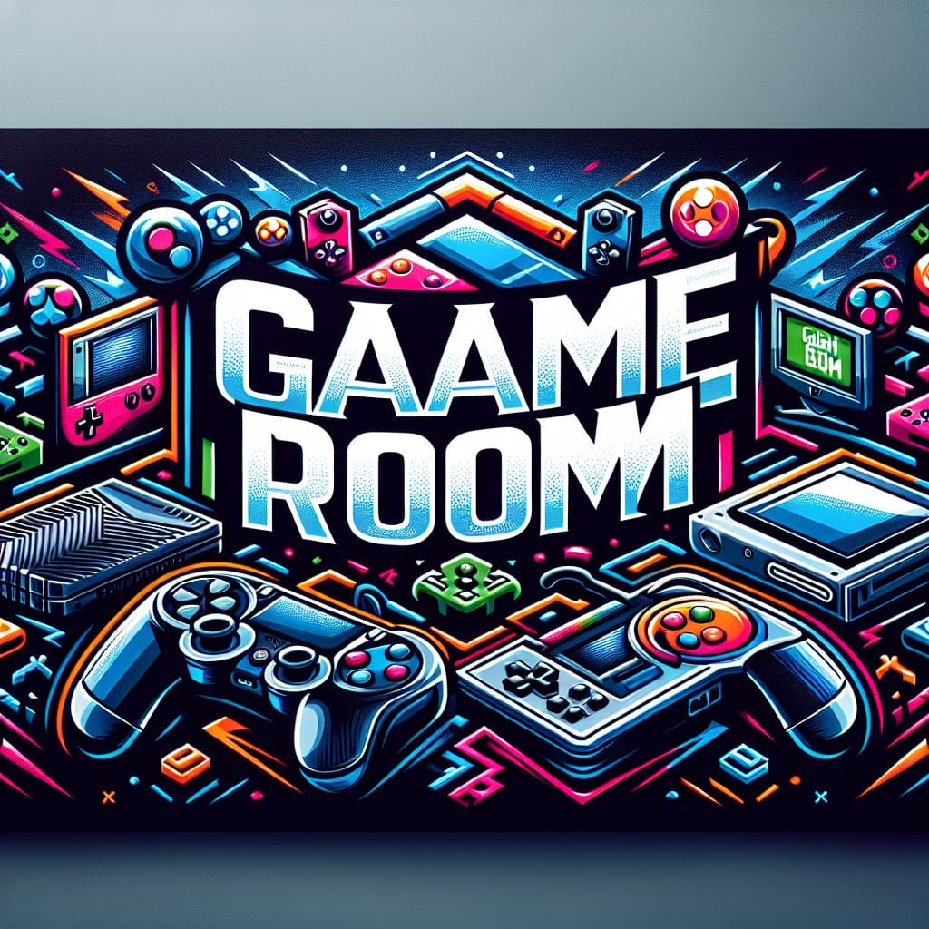 Game Room: Modern Console Gaming Club Banner