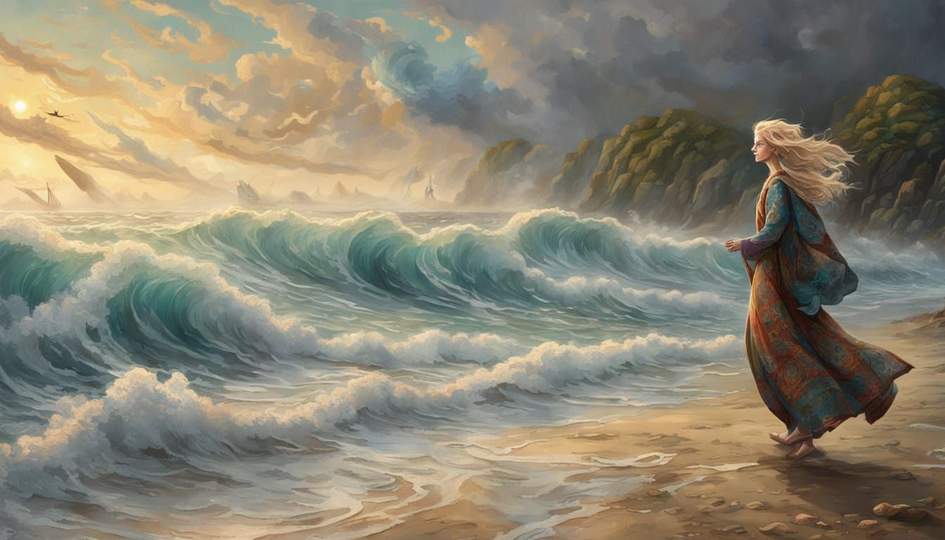 Surreal Fantasy Portrait in Whimsical Digital Painting Style