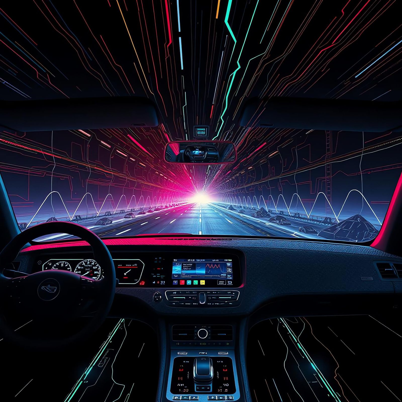 Surreal Glitch Art Dreamscape: Evolving Minimalism