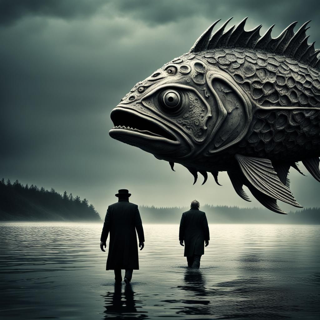 Terrifying Lovecraftian Fish Creature Emerges from Bay