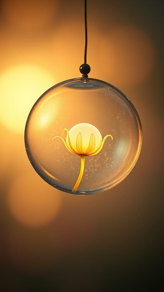 Delicate Seed Cradled in Warm Golden Light