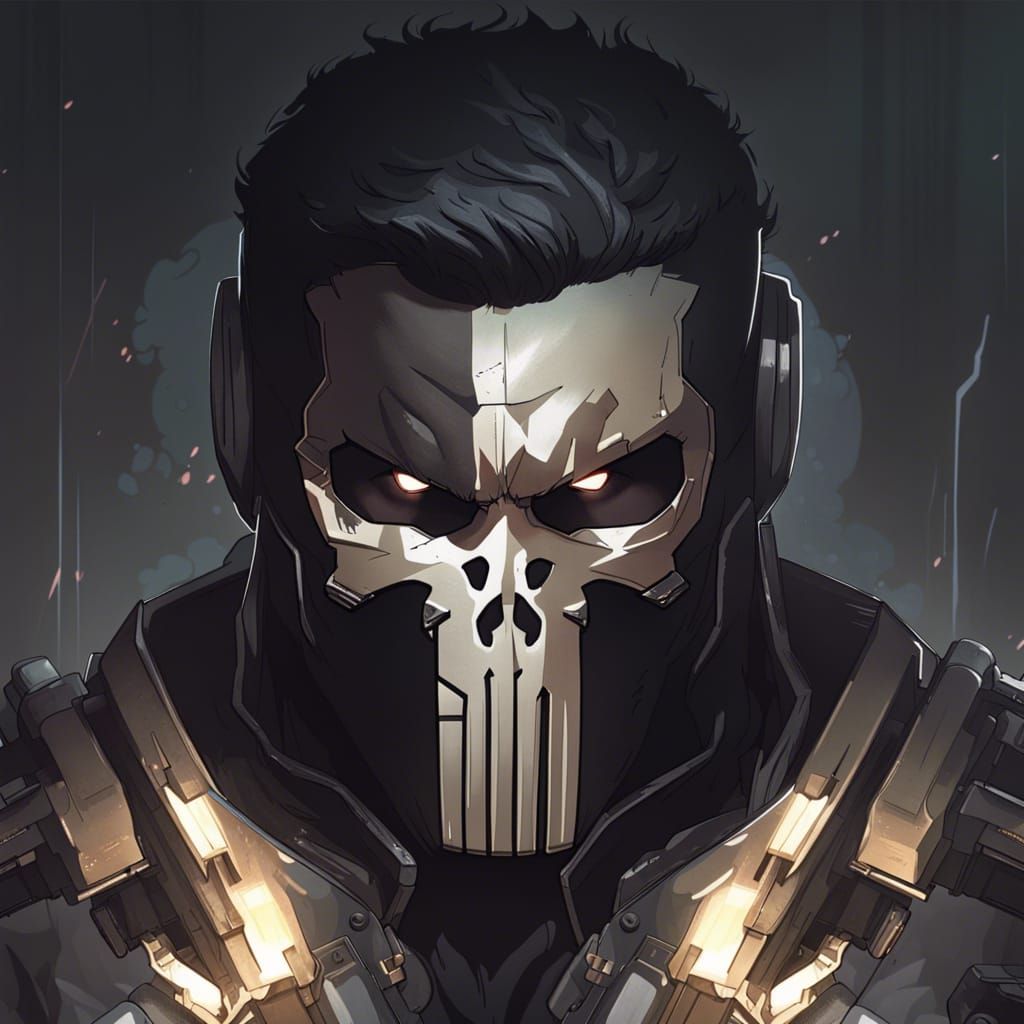 Battletech Pilot Punisher Portrait in Hyperdetailed Style