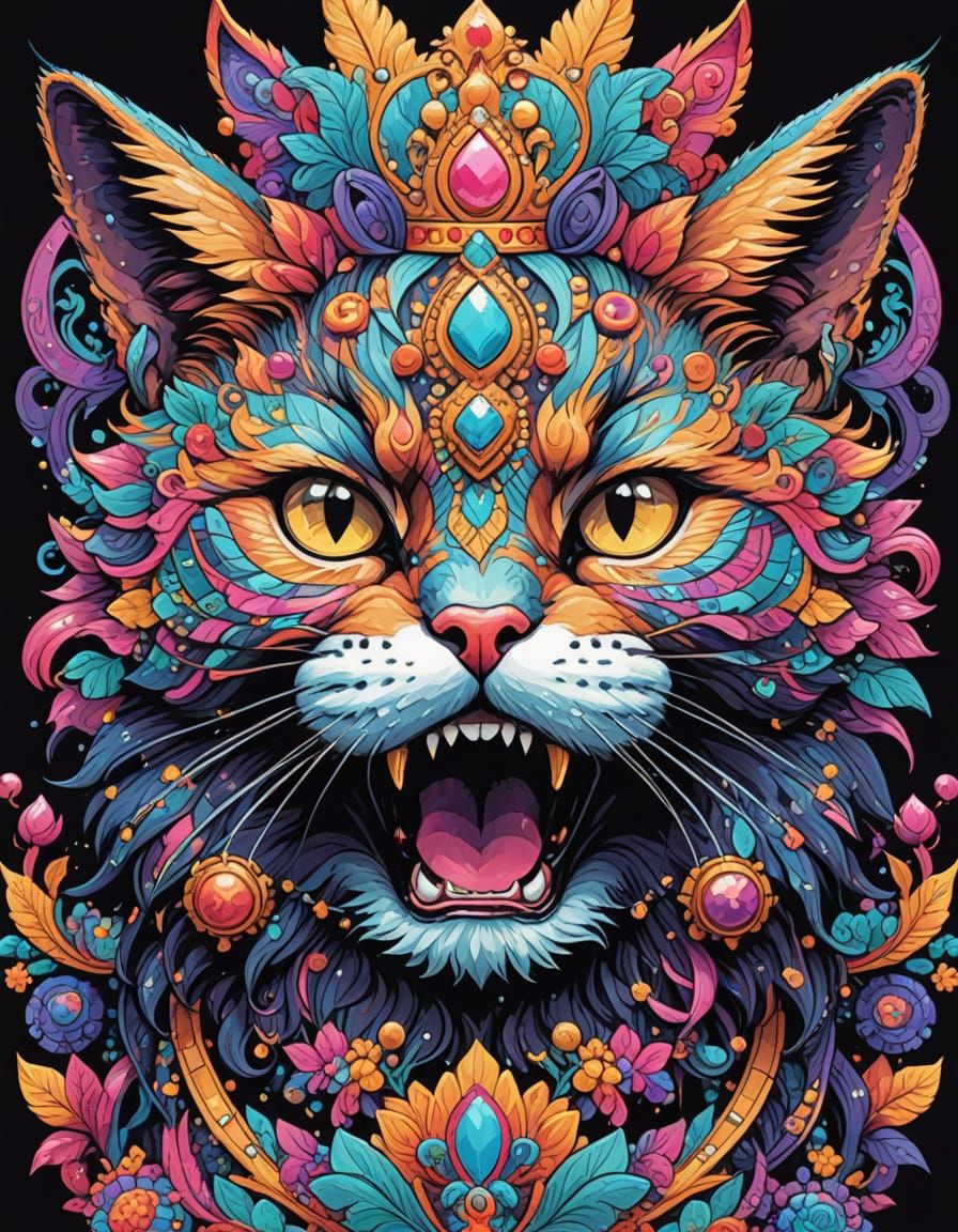 Regal Pixel Art Cat Exudes Disdain in Retro 16-Bit Style